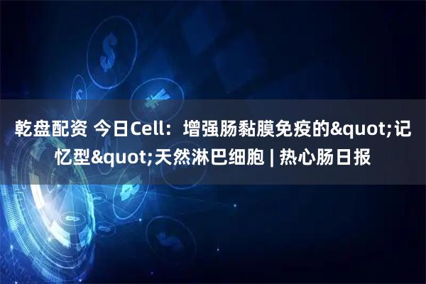 乾盘配资 今日Cell：增强肠黏膜免疫的"记忆型"天然淋巴细胞 | 热心肠日报