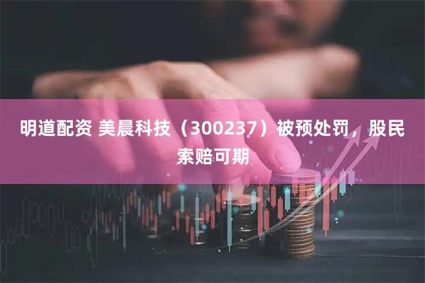 明道配资 美晨科技（300237）被预处罚，股民索赔可期